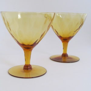 Amber Coupe Glasses (Set of Two)