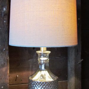 Round Mercury Glass Decanter Lamp