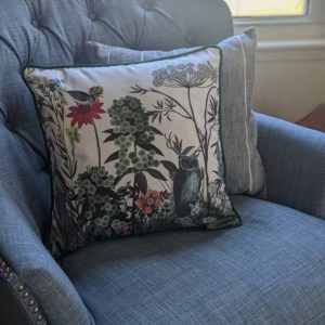 Hummingbird Garden Throw Pillow